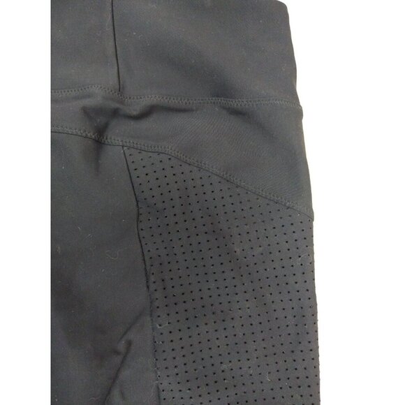 Athleta Mercurial Crop Flare Pants Women's Medium Black Stretch Nylon Mesh - Picture 12 of 14